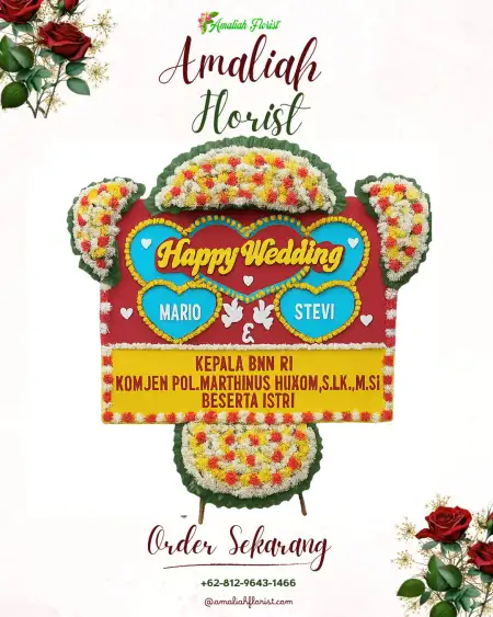 Papan Bunga Pernikahan Bonggo Timur